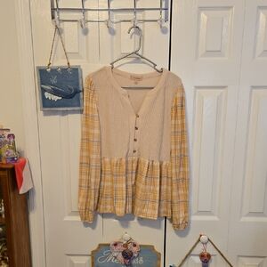 Violets Are Blue Textured Cream Sweater